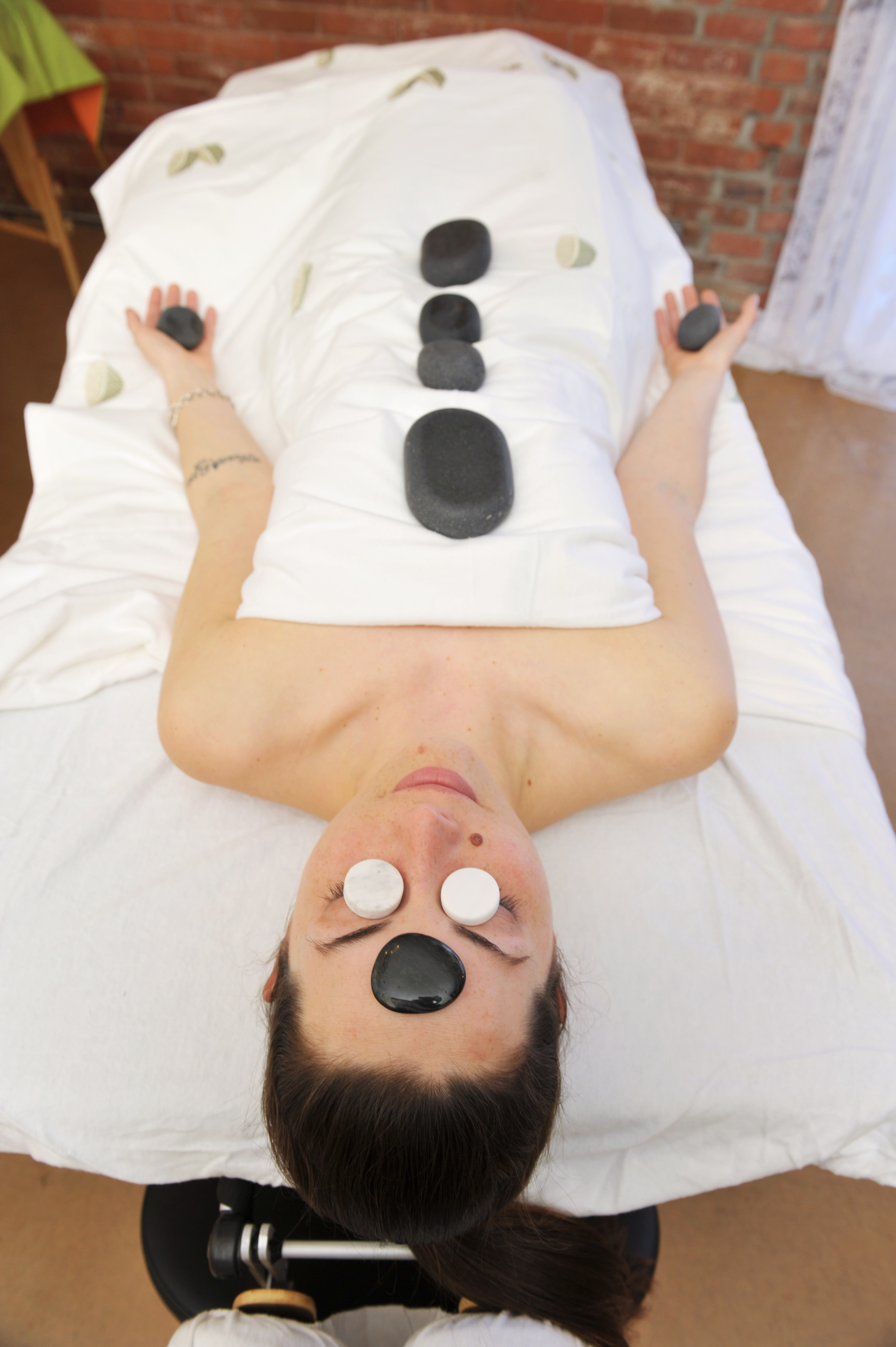 Placement stones for hot stone massage