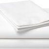 flat massage/treatment table sheet poly cotton white