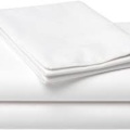 flat massage/treatment table sheet poly cotton white