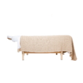 beige and cream cotton knit spa blanket by Body Linen